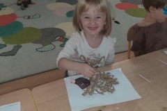 Jesienne jeżyki - praca plastyczna 